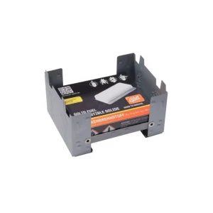 1 Industrial Revolution Galvanized Steel Foldable Pocket Stove with Fuel for Camping and Emergencies