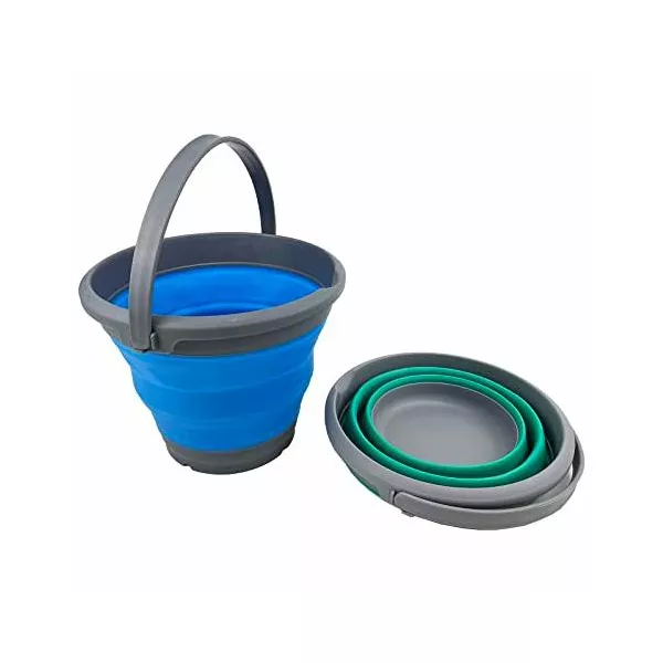 5.5L (1.4 Gallon) Set of 2 Collapsible Plastic Bucket - 图片 2