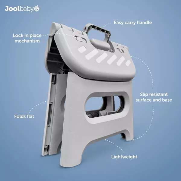 Folding Step Stool - Gray - 图片 3